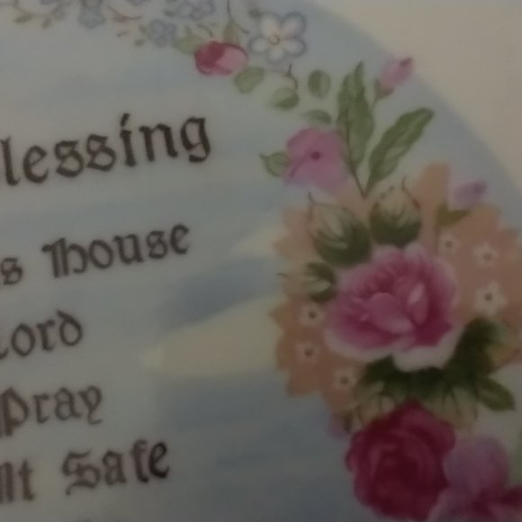 Ceramic House Blessing Plate Gold Gilded Made in Japan - Picture 6 of 16